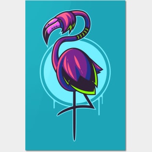 Emo Flamingo Posters and Art